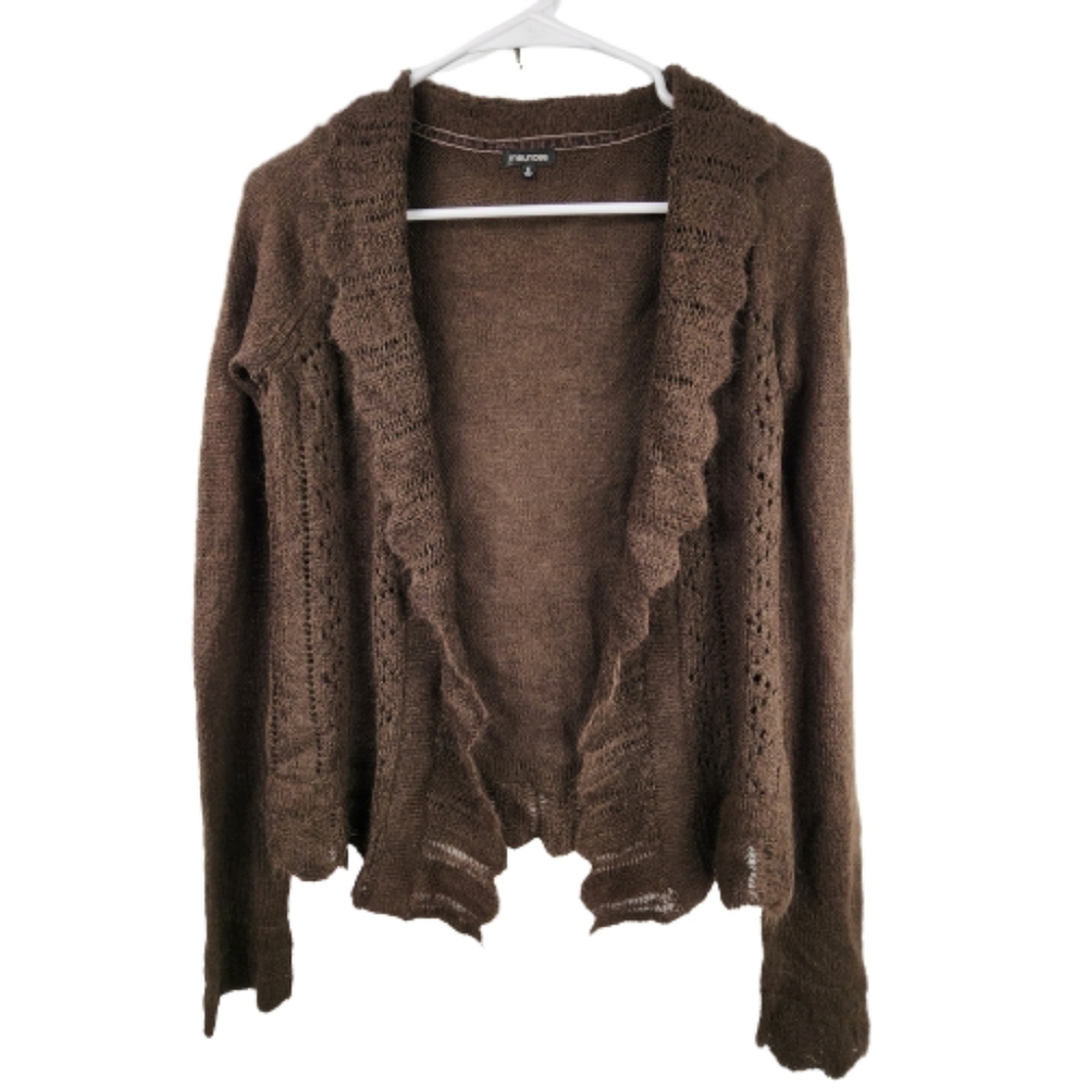 Maurices Brown Cottagecore Fairy Open Front Cardigan Size Small